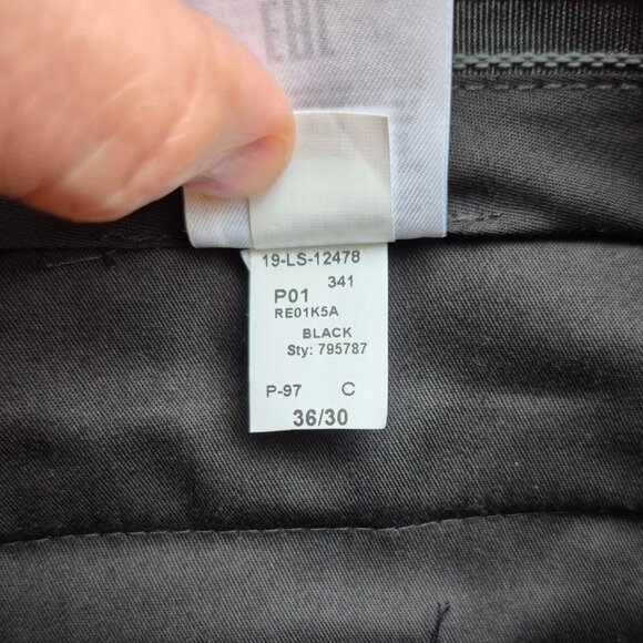 Banana Republic Slim Fit Non Iron Black Stretch Cotton Dress Pants - Picture 11 of 14